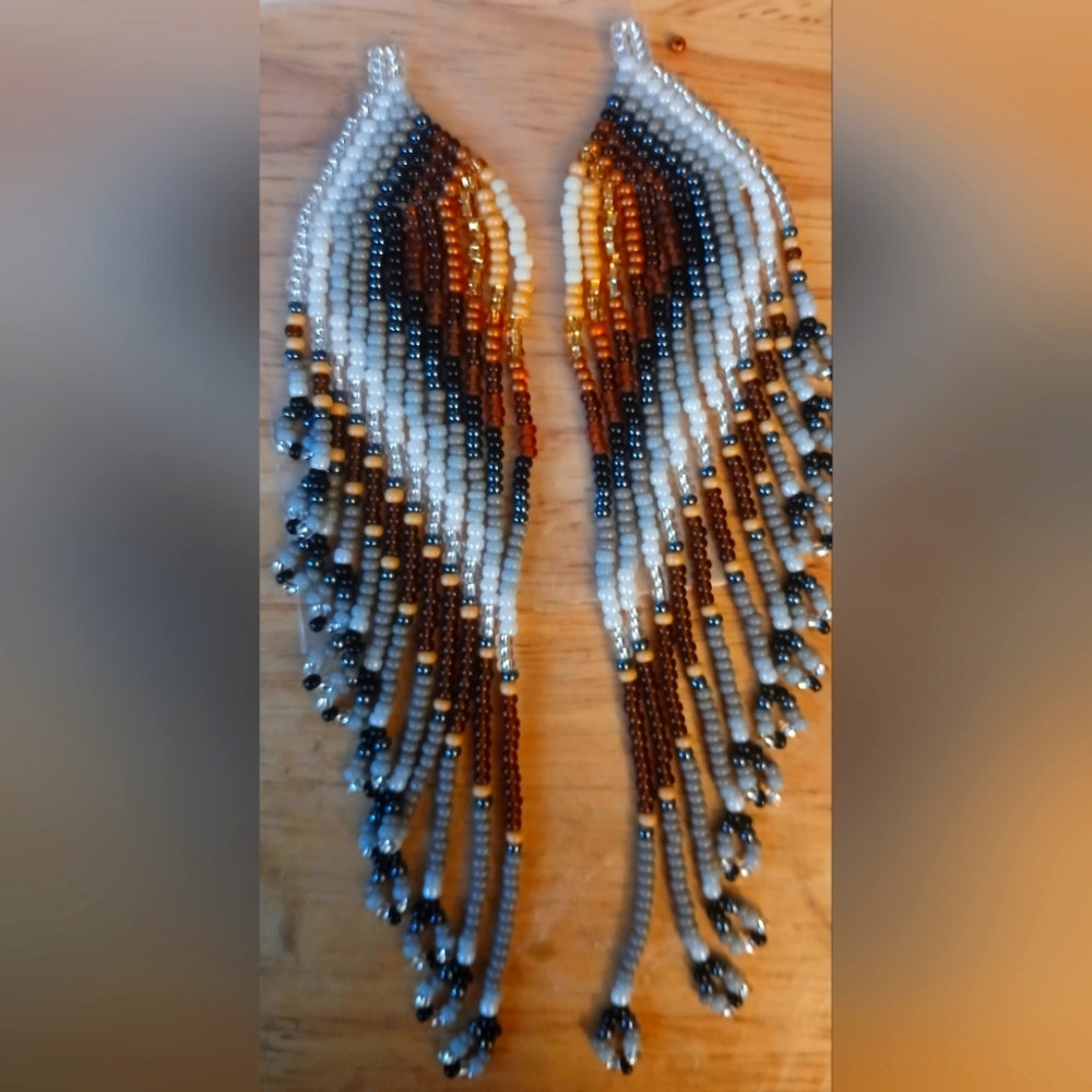 Hand beaded earrings